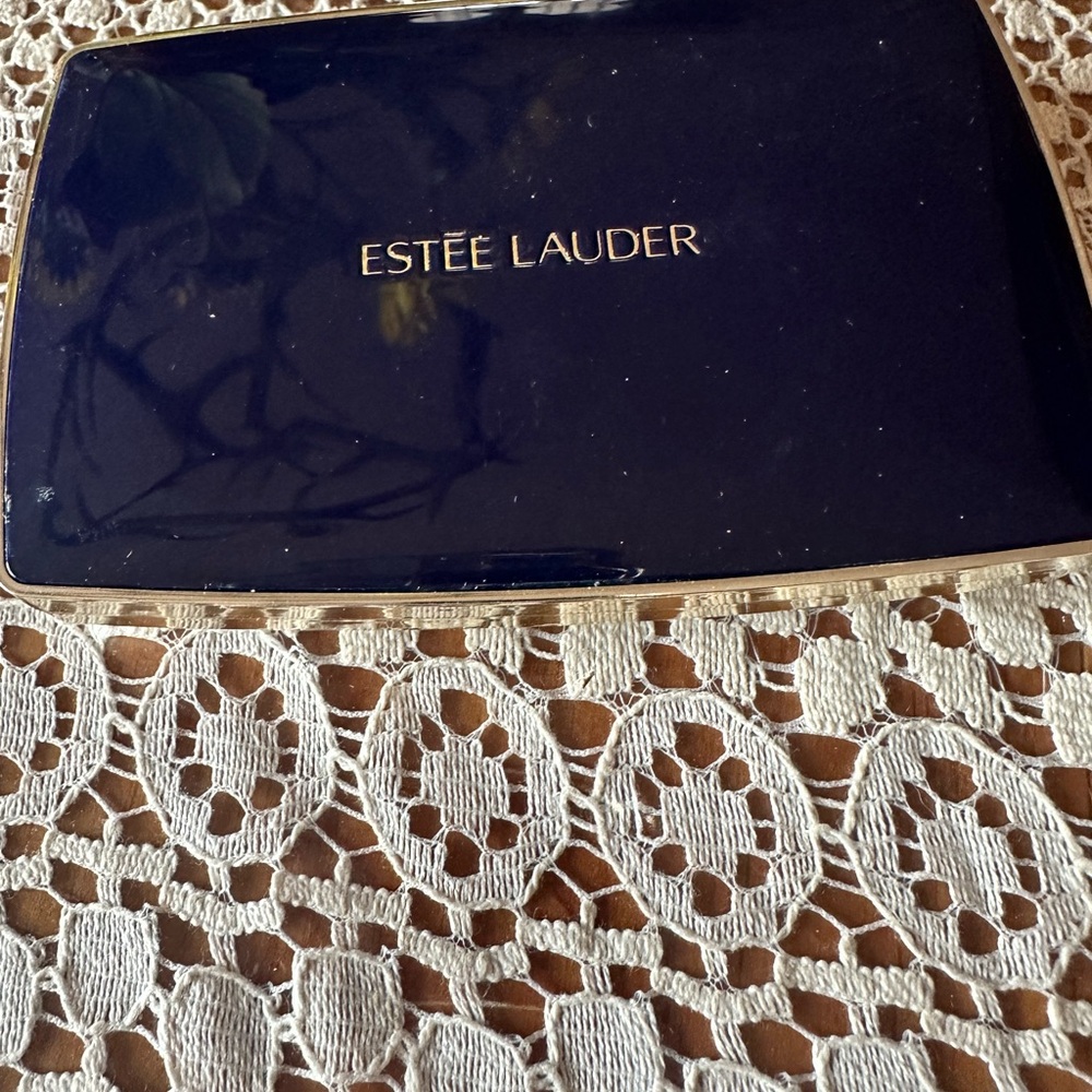 Estee Lauder Gold and Silver Compact. Blush sensuous rose